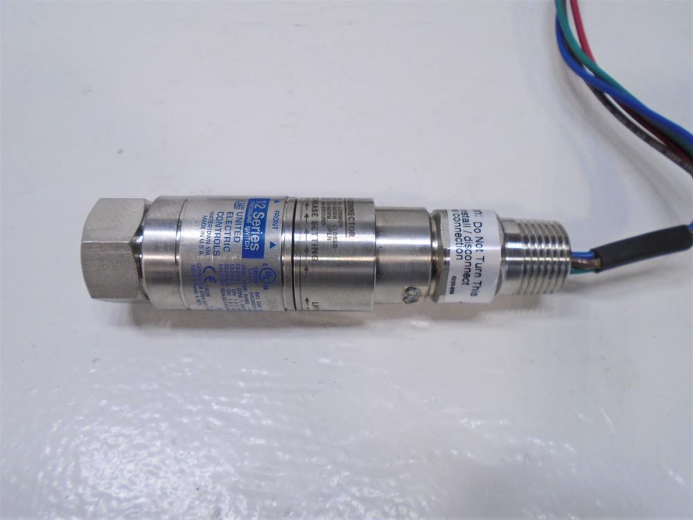 United Electric 12 Series Pressure Switch 12SHSN2A, 10 to 25 PSI, Stainless